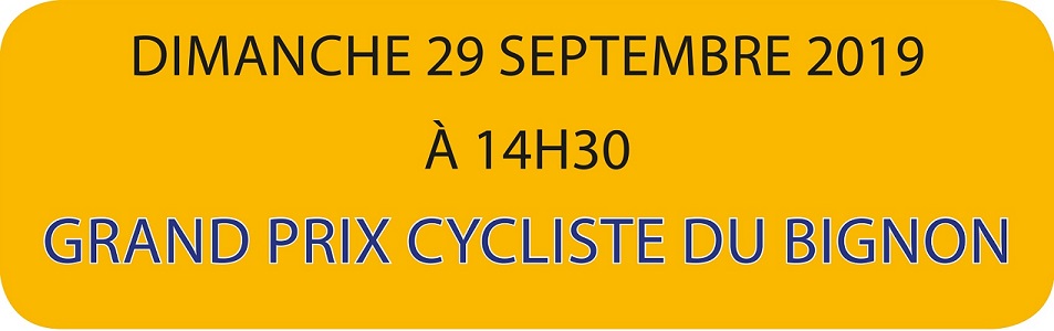 Course cycliste dimanche 29 septembre